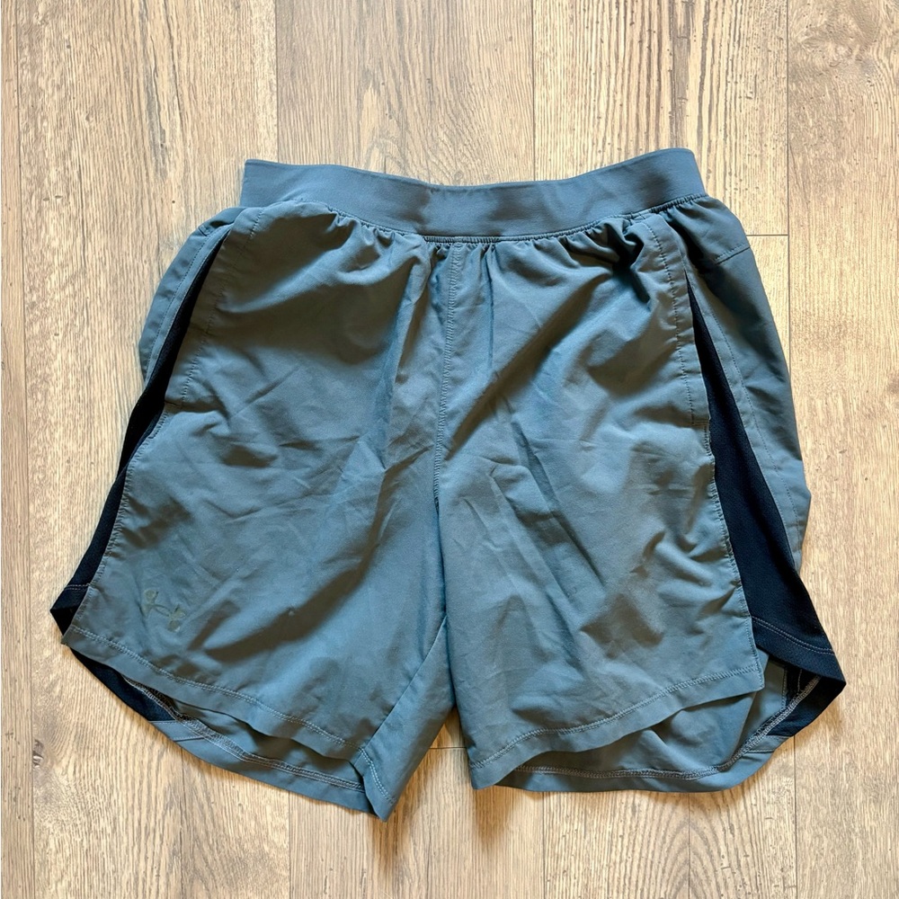 Under Armour Men's Grey and Black Athletic Shorts